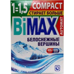 Стиральный порошок "BIMAX" compact автомат белоснежные вершины 400 гр.(24)