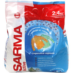 Стиральный порошок "SARMA" active универсал ландыш 2400 гр.(6)