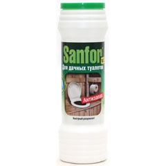 Чистящее средство "SANFOR" WC антизапах дезодорирующий для дачных туалетов банка 400 гр.(20)