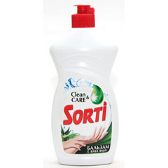 Моющее средство для посуды "SORTI" clean & care бальзам с алоэ вера 450 гр.(20)