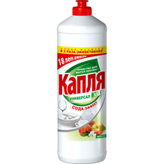 Моющее средство для посуды "КАПЛЯ VOX" сода -эффект яблоко 450 гр.(15)
