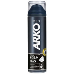 Пена для бритья "ARKO" black  2 в 1 200 мл.(24)