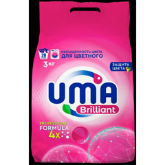 Стиральный порошок "UMA BRILLIANT" для цветного белья 3 кг./скидки не действуют/(6)