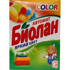 Стиральный порошок "БИОЛАН" автомат колор яркий цвет 350 гр.(24)