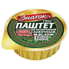 Паштет "ЗНАТОК" печеночный со сливочным маслом Премиум ламистер 100 гр.(20)