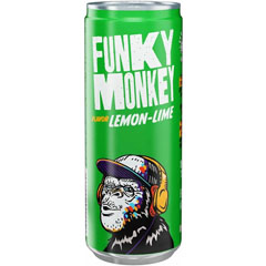 Напиток "FUNKY MONKEY" Лимон-лайм газированный безалкогольный банка 0,33 мл.(12)