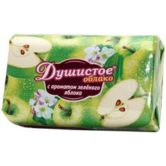 Мыло туалетное "ДУШИСТОЕ ОБЛАКО" с ароматом зеленого яблока 90 гр.(63)