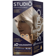Краска для волос "STUDIO 3D HOLOGRAPHY" 90.105 пепельный блондин 1 шт./скидки не действуют/(6)