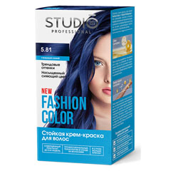 Краска для волос "STUDIO FASHION COLOR" 5.81 глубокий синий 1 шт./скидки не действуют/(6)