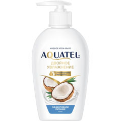Мыло жидкое "AQUATEL" кокосовое молочко 280 мл./скидки не действуют/(10)