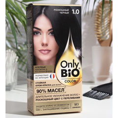 Краска для волос "ONLY BIO COLOR" тон 1.0 роскошный черный 115 мл.(15)