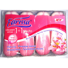 Мыло туалетное "FARISSA" pink lily/розовая лилия 4*90 гр./скидки не действуют/(24)
