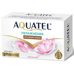 Мыло туалетное "AQUATEL" лепестки лотоса 90 гр./скидки не действуют/(24)