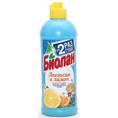 Моющее средство для посуды "БИОЛАН" апельсин-лимон 450 гр.(20)