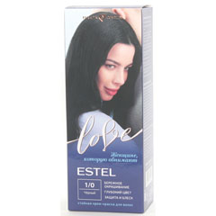 Краска для волос "ESTEL LOVE" 1/0 черный 1 шт.(10)