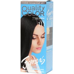 Краска-гель для волос "ESTEL QUALITY COLOR" 111 черный 1 шт./скидки не действуют/(20)