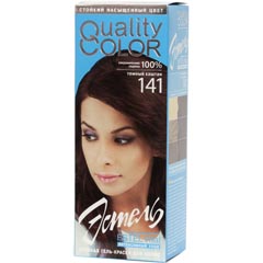 Краска-гель для волос "ESTEL QUALITY COLOR" 141 темный каштан 1 шт.(20)