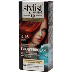 Краска для волос "STYLIST COLOR PRO" крем 5.46 медно-рыжий 115 мл.(17)