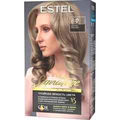 Краска-гель для волос "ESTEL COLOR SIGNATURE" 8/0 капучино 170 мл./скидки не действуют/(12)