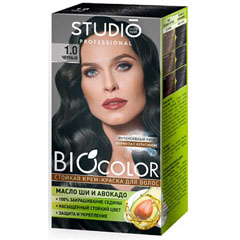 Краска для волос "BIOCOLOR" тон 1,0 черный 1 шт./скидки не действуют/(12)