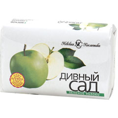 Мыло туалетное "ДИВНЫЙ САД" зеленое яблоко 90 гр.(72)