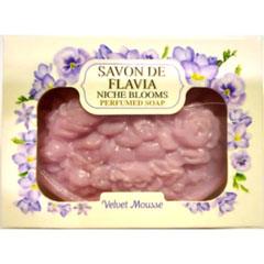 Мыло туалетное "FLAVIA" velvet mousse/бархатный мусс резное парфюмированное 125 гр./скидки не действуют/(36)