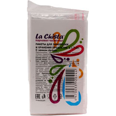Пакеты для заморозки "LA CHISTA" и хранения продуктов 1л*7 шт с замком 1 шт./скидки не действуют/(50)