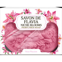 Мыло туалетное "FLAVIA" viva passion/да здравствует страсть резное парфюмированное 125 гр./скидки не действуют/(36)