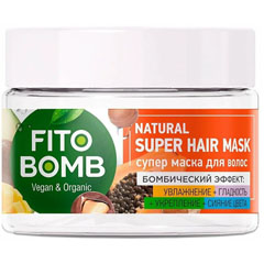Маска для волос "FITO BOMB" увлажнение + гладкость + укрепление 250 мл./скидки не действуют/(12)