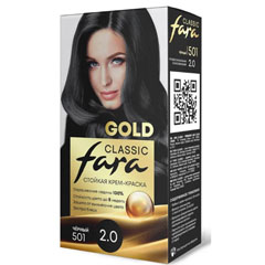 Краска для волос "FARA CLASSIC GOLD" 501 черный 2.0 1 шт.(6)