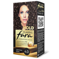 Краска для волос "FARA CLASSIC GOLD" 504 коричневый 4.0 1 шт.(6)