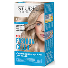 Краска для волос "STUDIO FASHION COLOR" 9.1 пепельный светло-русый 1 шт./скидки не действуют/(6)