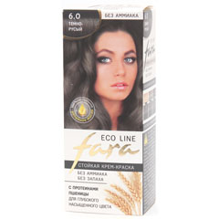 Краска для волос "FARA ECO LINE" 6.0 темно-русый 1 шт./скидки не действуют/(15)