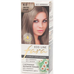 Краска для волос "FARA ECO LINE" 8.0 светло-русый 1 шт./скидки не действуют/(15)