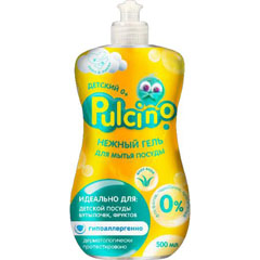 Моющее средство для посуды "PULCINO" гель для детской посуды 500 мл./скидки не действуют/(10)