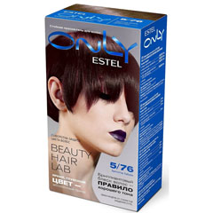 Краска-гель для волос "ESTEL ONLY" 5/76 светлый шатен коричнево - фиолетовый 1 шт./скидки не действуют/(10)