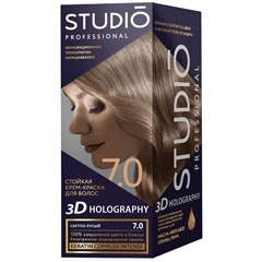 Краска для волос "STUDIO 3D HOLOGRAPHY" 7.0 светло-русый 1 шт./скидки не действуют/(6)