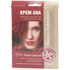 Хна для волос "ФИТОКОСМЕТИК" иранская медно-красный (крем-хна в готовом виде) 50 мл.(15)