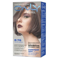 Краска-гель для волос "ESTEL ONLY" 8/76 светло - русый коричнево - фиолетовый 1 шт./скидки не действуют/(10)