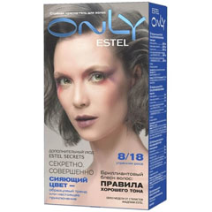 Краска-гель для волос "ESTEL ONLY" 8/18 светло - русый пепельно - жемчужный 1 шт./скидки не действуют/(10)