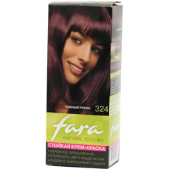 Краска для волос "FARA NATURAL COLORS" 324 темный рубин 1 шт./скидки не действуют/(15)