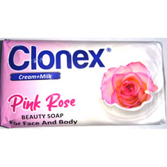 Мыло-крем "CLONEX" pink rose/розовая роза 125 гр./скидки не действуют/(48)