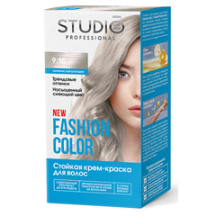Краска для волос "STUDIO FASHION COLOR" 9.16 серебристый блондин 1 шт./скидки не действуют/(6)