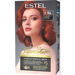 Краска-гель для волос "ESTEL COLOR SIGNATURE" 8/54 красная медь 170 мл./скидки не действуют/(12)