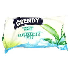 Мыло туалетное "GRENDY" зеленый чай 75 гр./скидки не действуют/(90)