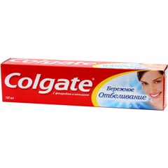Зубная паста "COLGATE" бережное отбеливание 100 мл./скидки не действуют/(48)