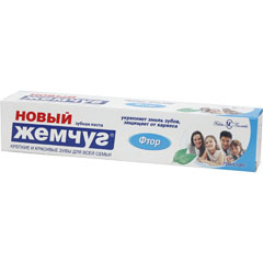 Зубная паста "НОВЫЙ ЖЕМЧУГ" фтор 75 мл./100 гр. 1 шт.(36)
