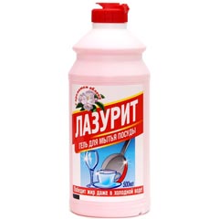 Моющее средство для посуды "ЛАЗУРИТ" яблоко 500 гр.(15)