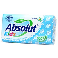 Мыло туалетное "ABSOLUT" kids череда антибактериальное 90 гр.(72)
