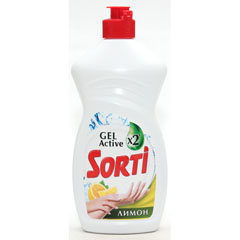 Моющее средство для посуды "SORTI" gel active лимон 450 гр.(20)